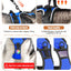 Dog harness with various features highlighted on a gray background