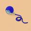 blue color - PetNex Smart Interactive Auto-Rolling Pet Toy Ball with Tail for Cats and Small Dogs