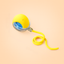 yellow color - PetNex Smart Interactive Auto-Rolling Pet Toy Ball with Tail for Cats and Small Dogs